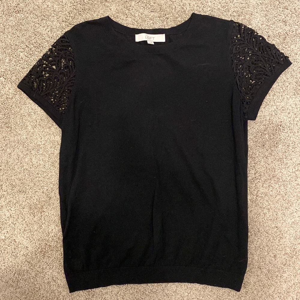 Black shirt/blouse (LOFT)